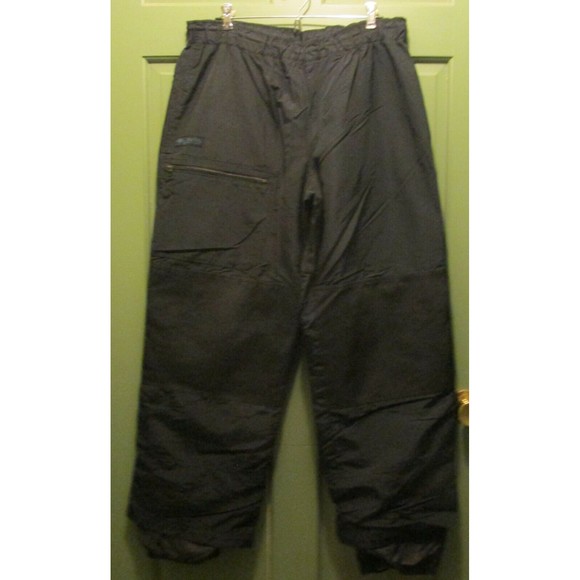 Columbia Men's Black Ski Snowboard Lined Drawstring Waist Snow Pants Size M - Picture 1 of 12